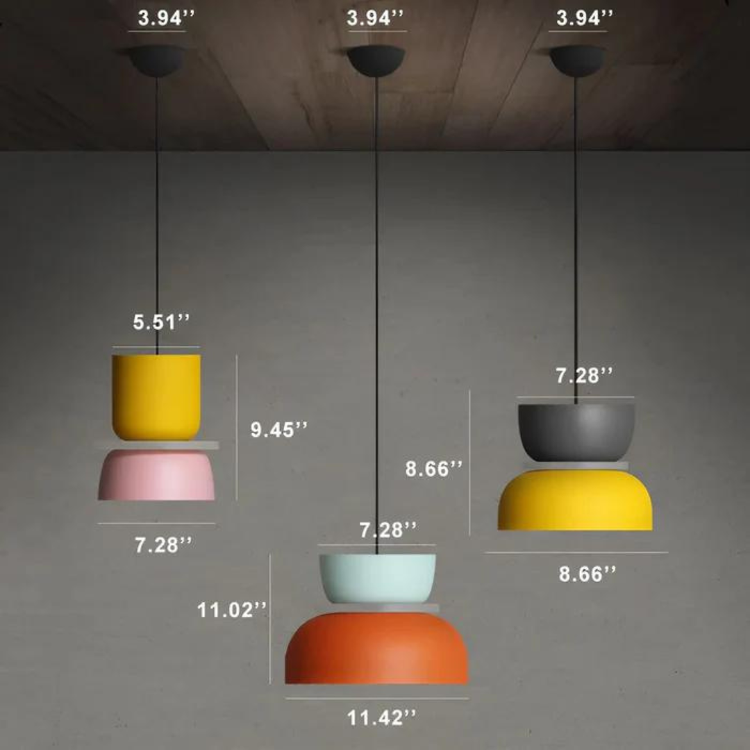 Kleurrijke LED hanglamp met elegant design - Moderne stijl, energiezuinig