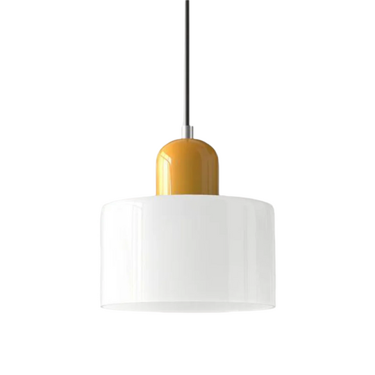 Moderne cilinder glazen hanglamp met orb-ontwerp