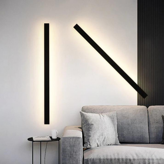 Zwarte LED Wandlamp voor Tuin en Hal met Modern Design