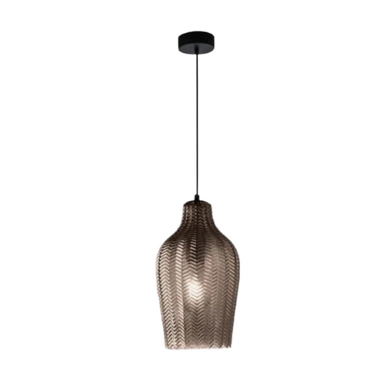 Moderne glazen hanglamp met Scandinavisch design voor sfeervolle verlichting