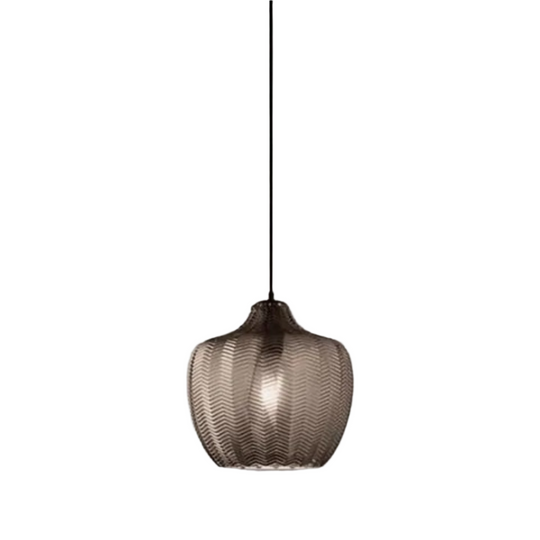 Moderne glazen hanglamp met Scandinavisch design voor sfeervolle verlichting