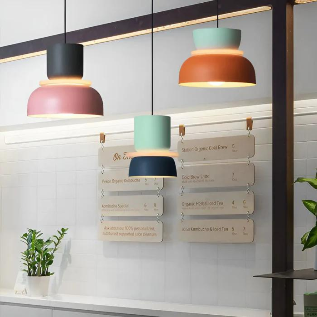 Kleurrijke LED hanglamp met elegant design - Moderne stijl, energiezuinig