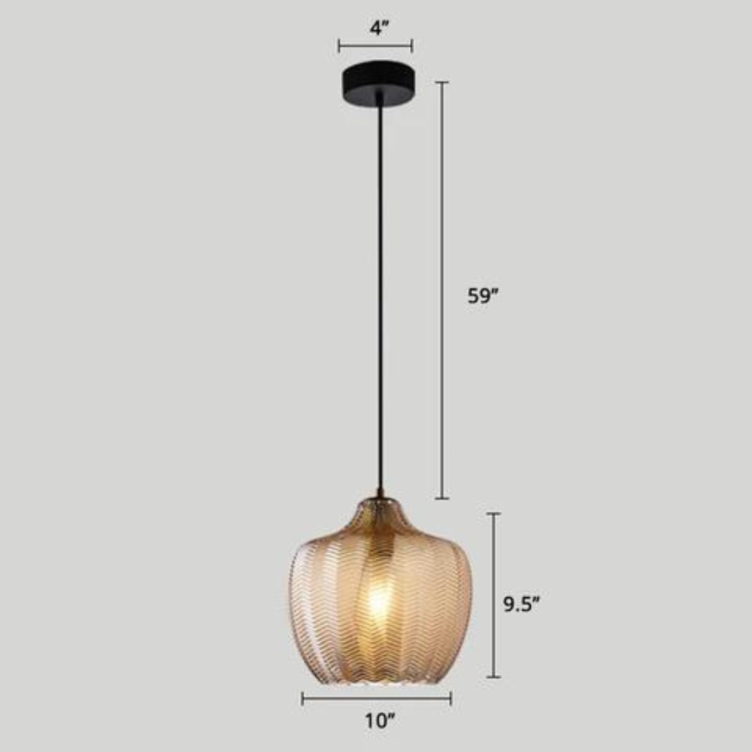 Moderne glazen hanglamp met Scandinavisch design voor sfeervolle verlichting