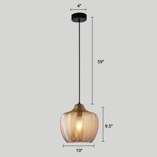 Moderne glazen hanglamp met Scandinavisch design voor sfeervolle verlichting