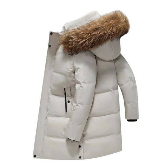 Heren Parka Winterjas – Luxe Bont Capuchon en Weerbestendige Ritsen