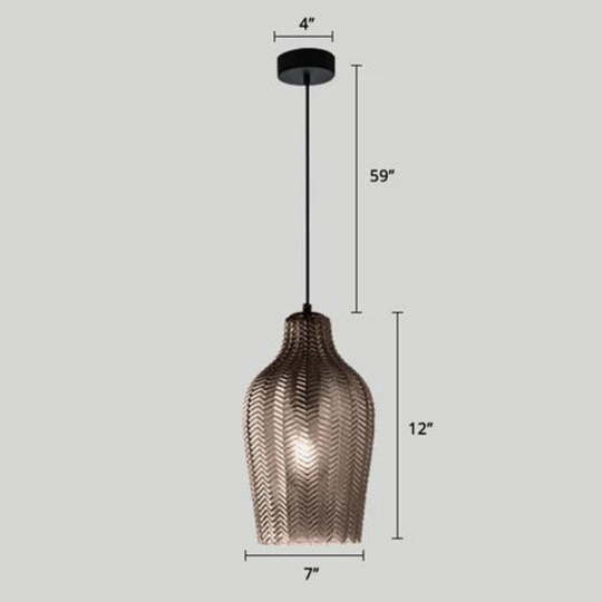 Moderne glazen hanglamp met Scandinavisch design voor sfeervolle verlichting