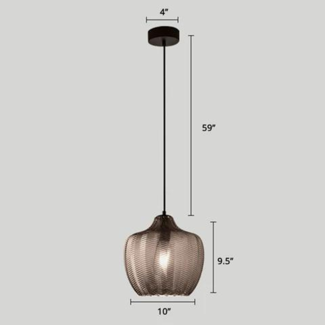 Moderne glazen hanglamp met Scandinavisch design voor sfeervolle verlichting