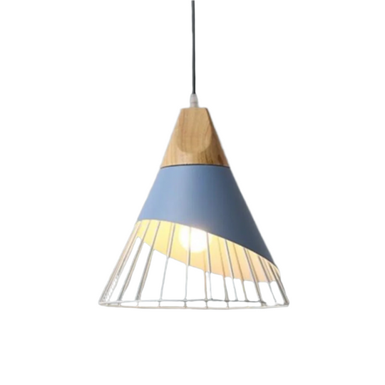 Industriële Houten Hanglamp in Scandinavische Stijl