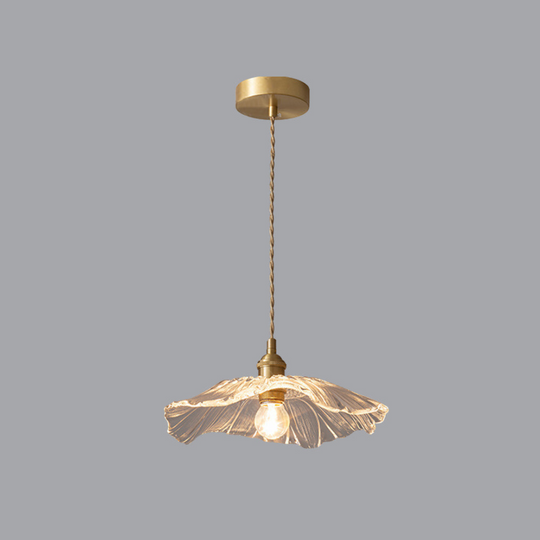 Art Deco Bloemvormige Plafondlamp van Glas voor Woonkamer