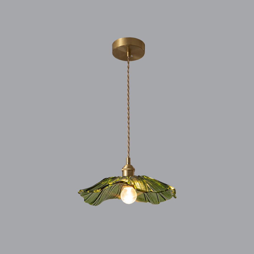 Art Deco Bloemvormige Plafondlamp van Glas voor Woonkamer