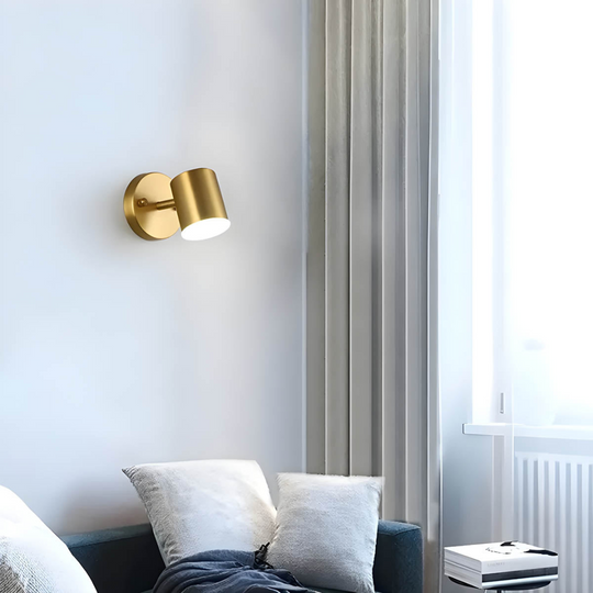 Minimalistische wandlamp van ijzer met LED-verlichting