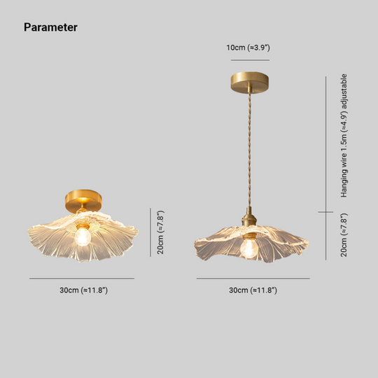 Art Deco Bloemvormige Plafondlamp van Glas voor Woonkamer