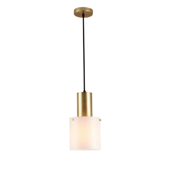 Art Deco Messing Hanglampen met Glas