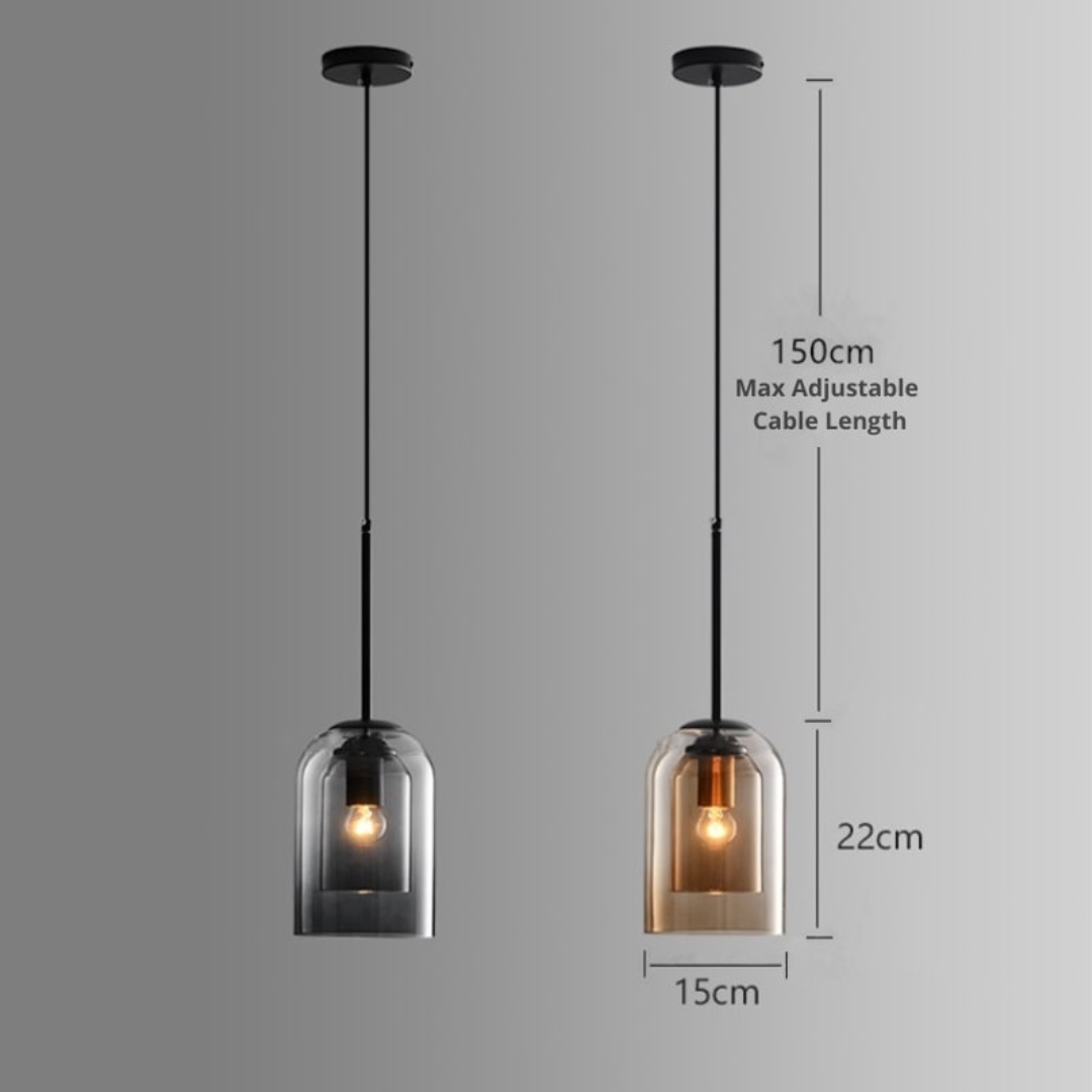 Moderne Hanglampen van Dubbel Glas voor Woonkamer