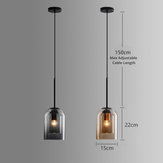 Moderne Hanglampen van Dubbel Glas voor Woonkamer