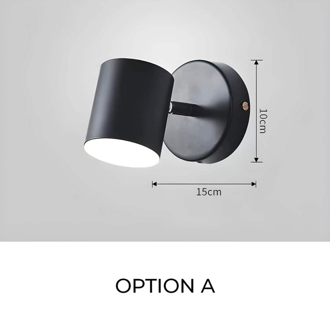 Minimalistische wandlamp van ijzer met LED-verlichting