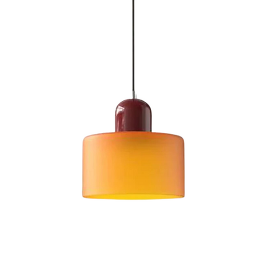 Moderne cilinder glazen hanglamp met orb-ontwerp