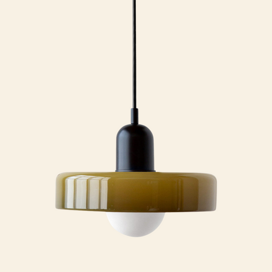 Voss' - Bauhaus hanglamp met gekleurd glas en modern design