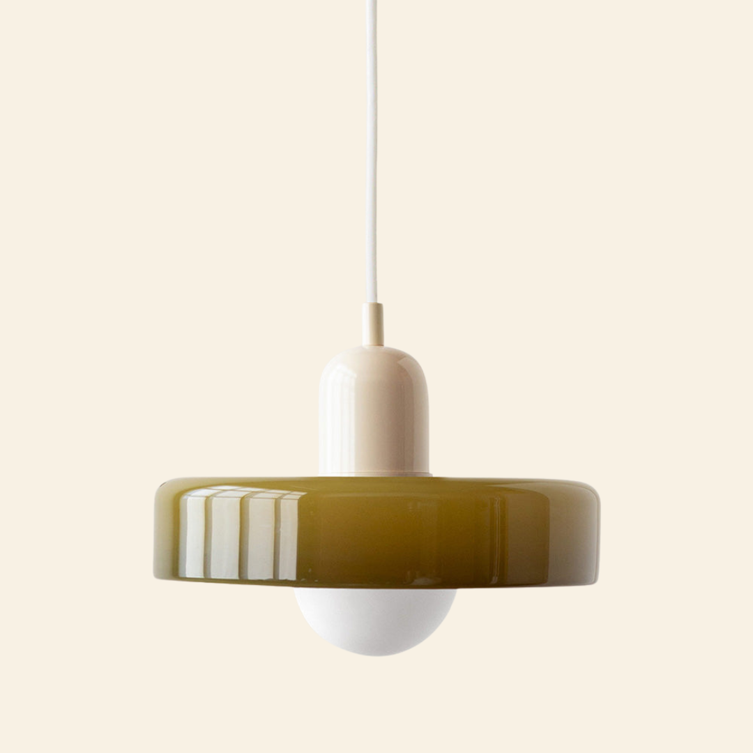 Voss' - Bauhaus hanglamp met gekleurd glas en modern design