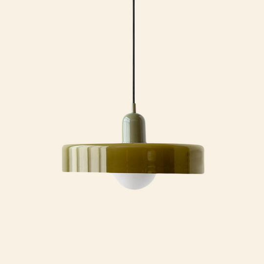 Voss' - Bauhaus hanglamp met gekleurd glas en modern design