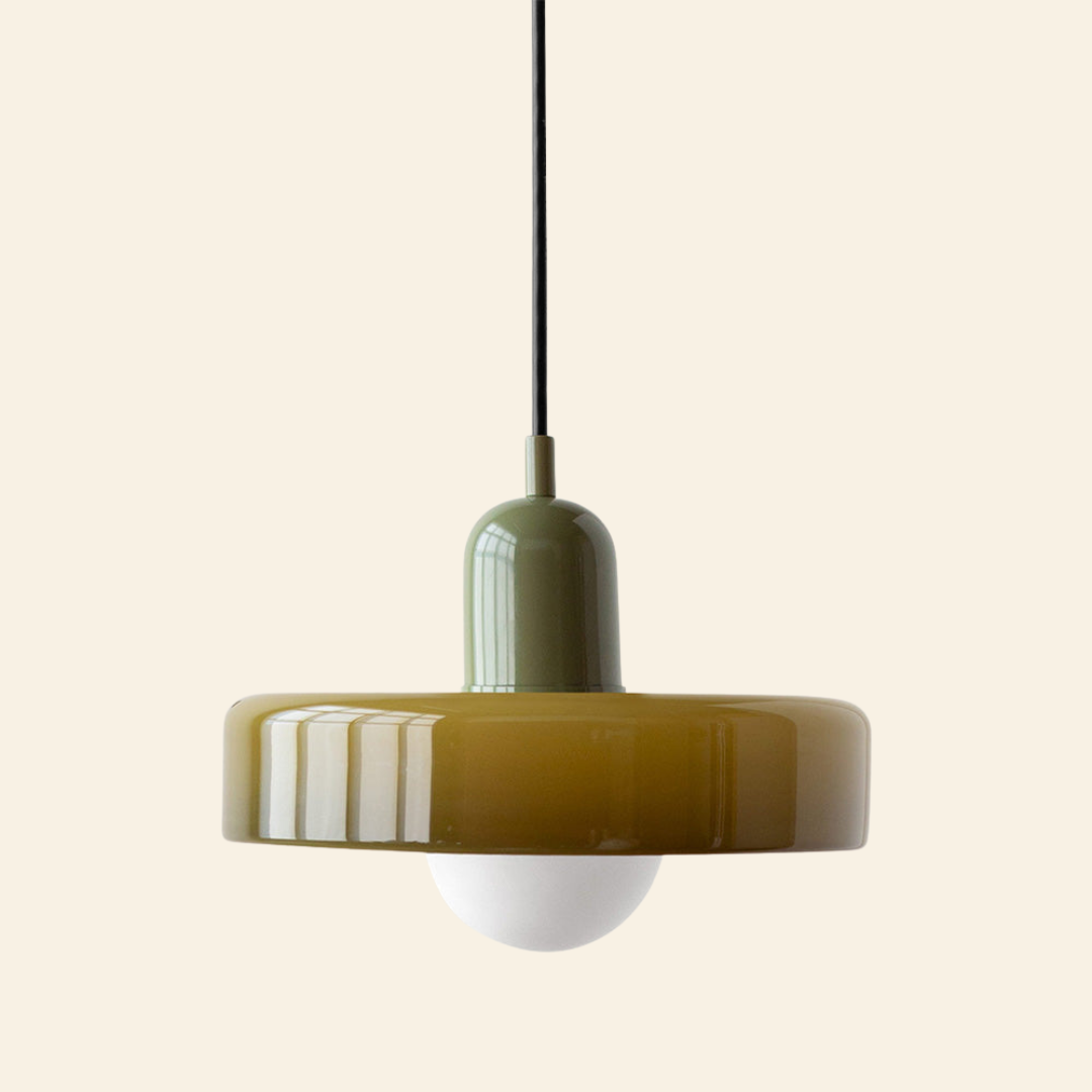 Voss' - Bauhaus hanglamp met gekleurd glas en modern design