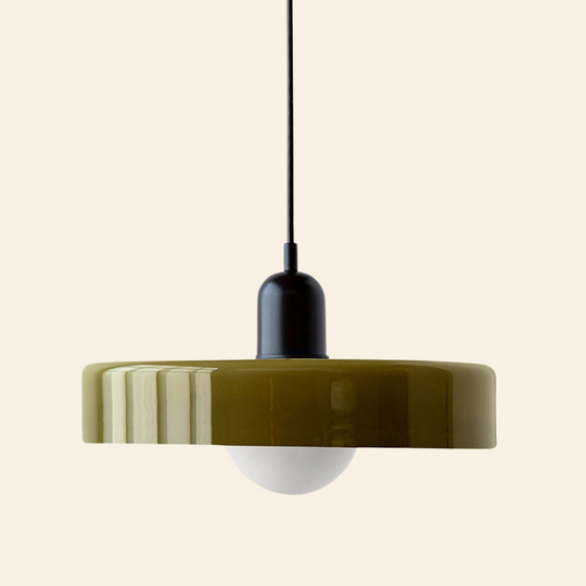 Voss' - Bauhaus hanglamp met gekleurd glas en modern design