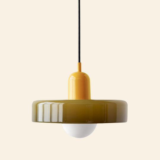 Voss' - Bauhaus hanglamp met gekleurd glas en modern design