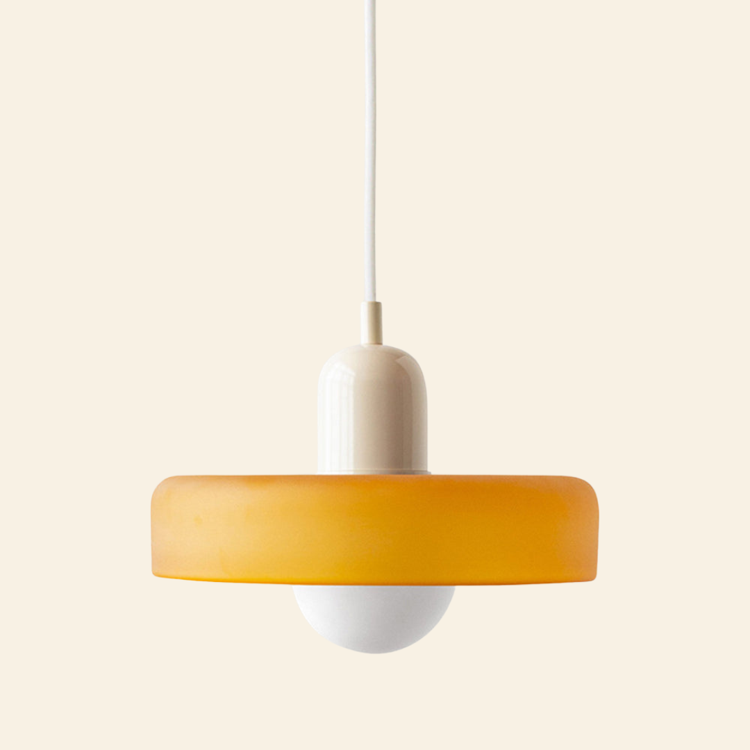 Voss' - Bauhaus hanglamp met gekleurd glas en modern design