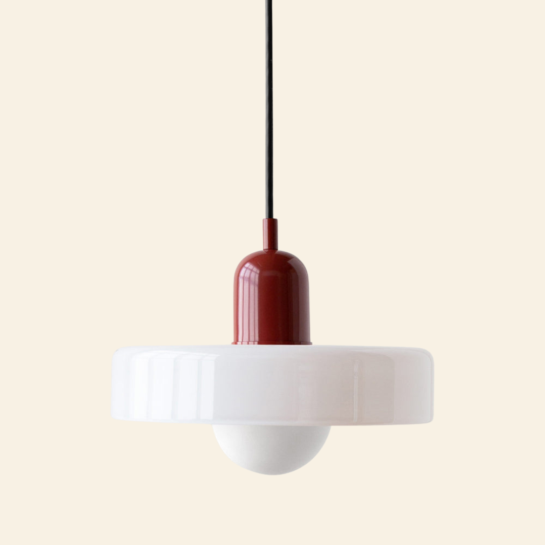 Voss' - Bauhaus hanglamp met gekleurd glas en modern design