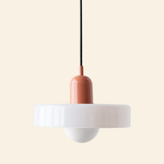 Voss' - Bauhaus hanglamp met gekleurd glas en modern design