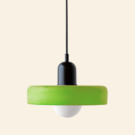 Voss' - Bauhaus hanglamp met gekleurd glas en modern design