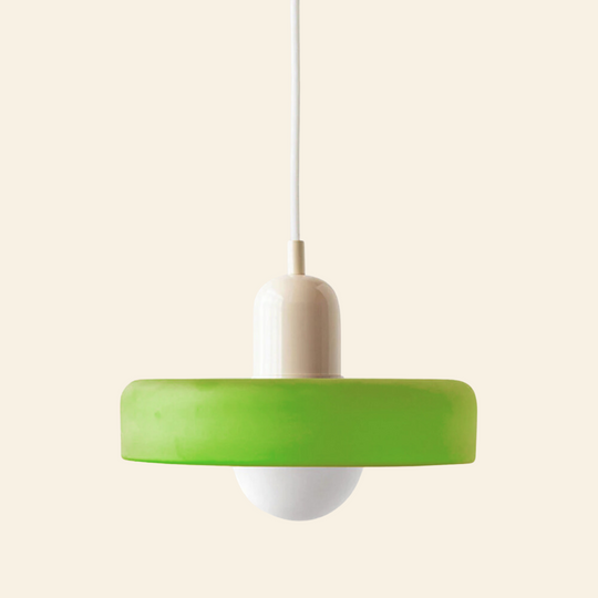 Voss' - Bauhaus hanglamp met gekleurd glas en modern design