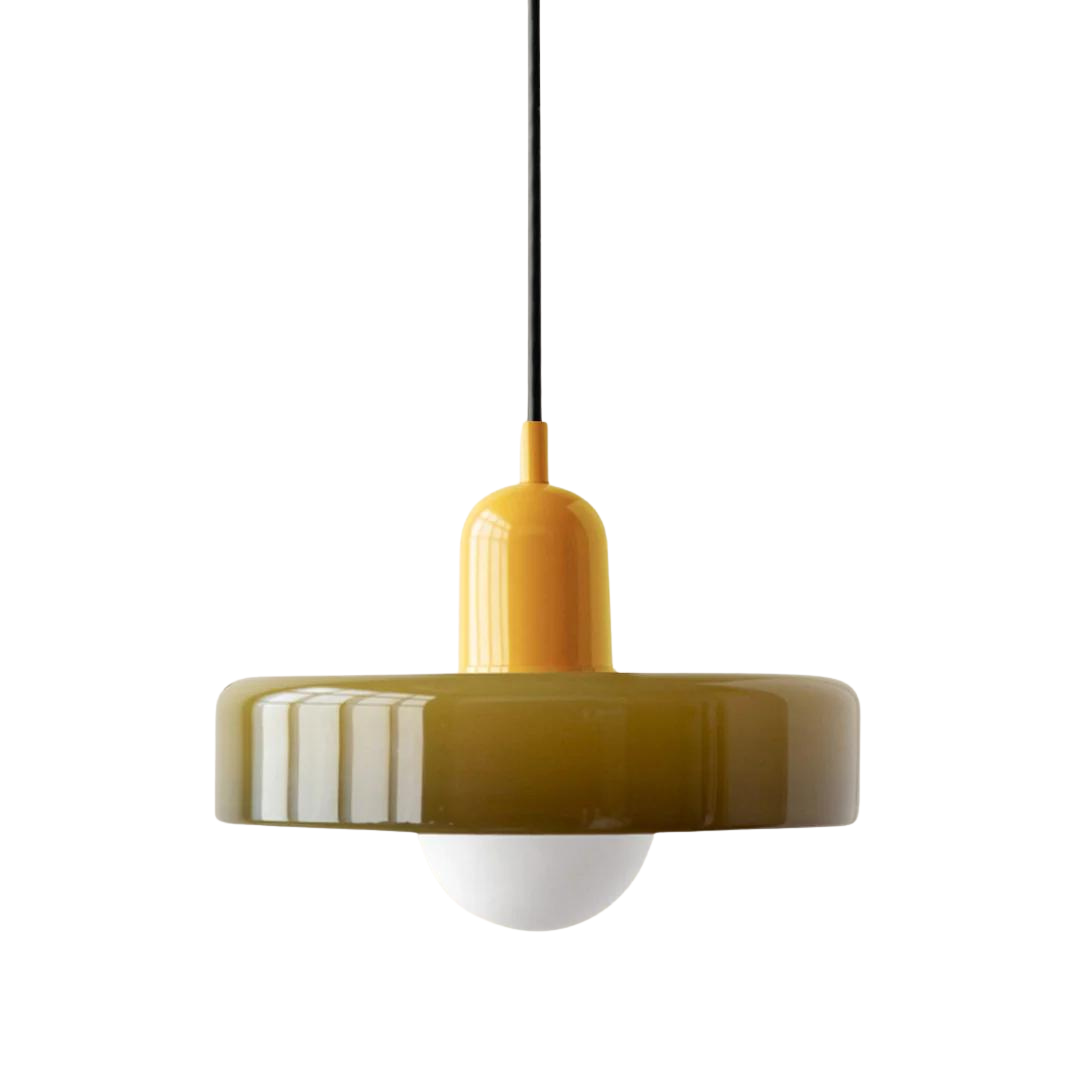 Voss' - Bauhaus Hanglamp - Gekleurd glas en modern design