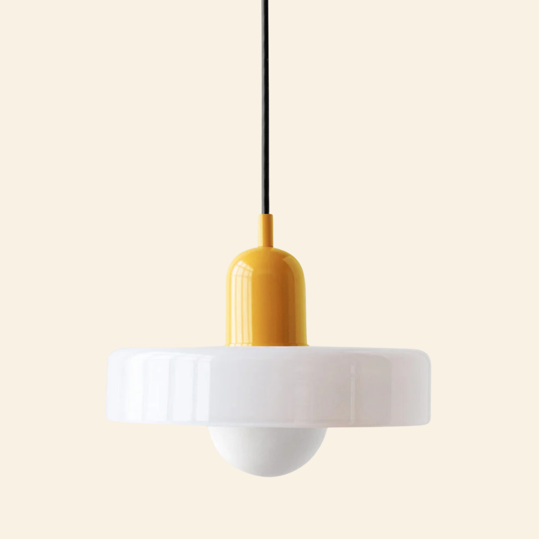 Voss' - Bauhaus hanglamp met gekleurd glas en modern design