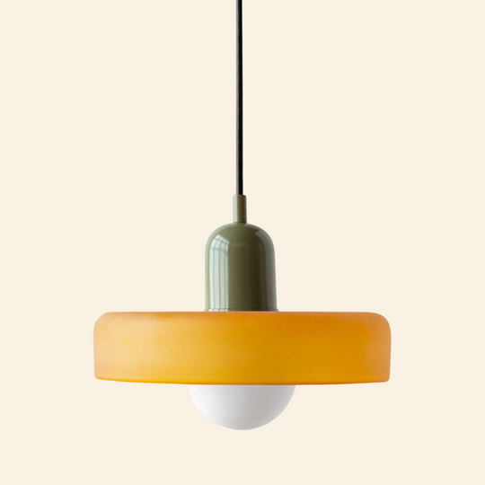 Voss' - Bauhaus hanglamp met gekleurd glas en modern design