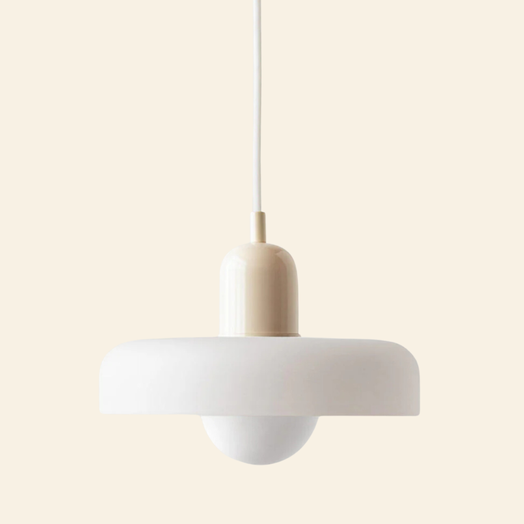 Voss' - Bauhaus hanglamp met gekleurd glas en modern design