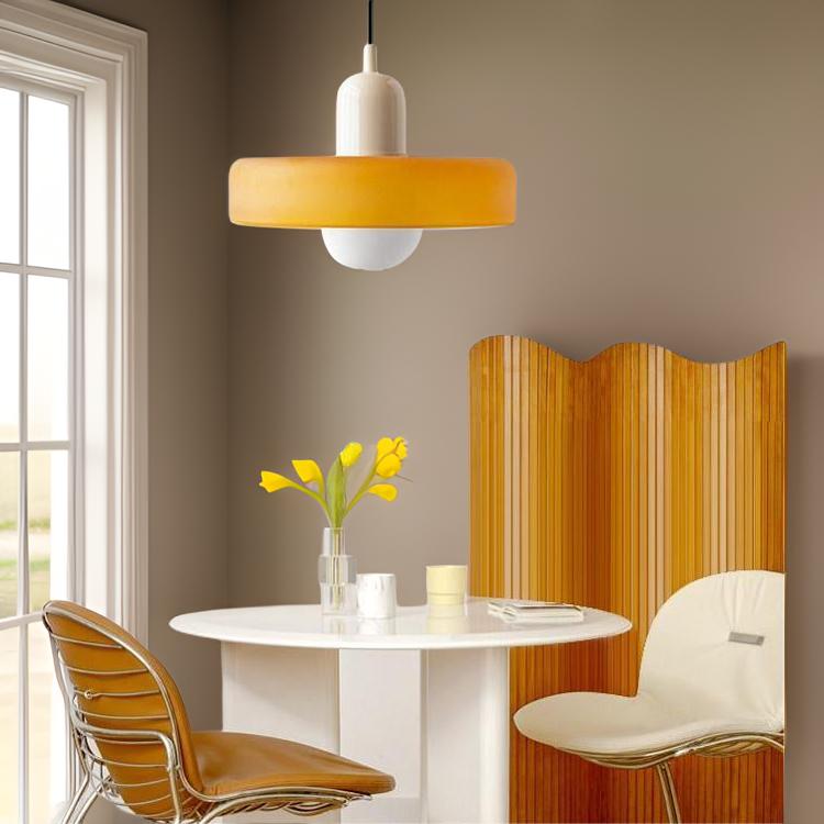 Voss' - Bauhaus hanglamp met gekleurd glas en modern design